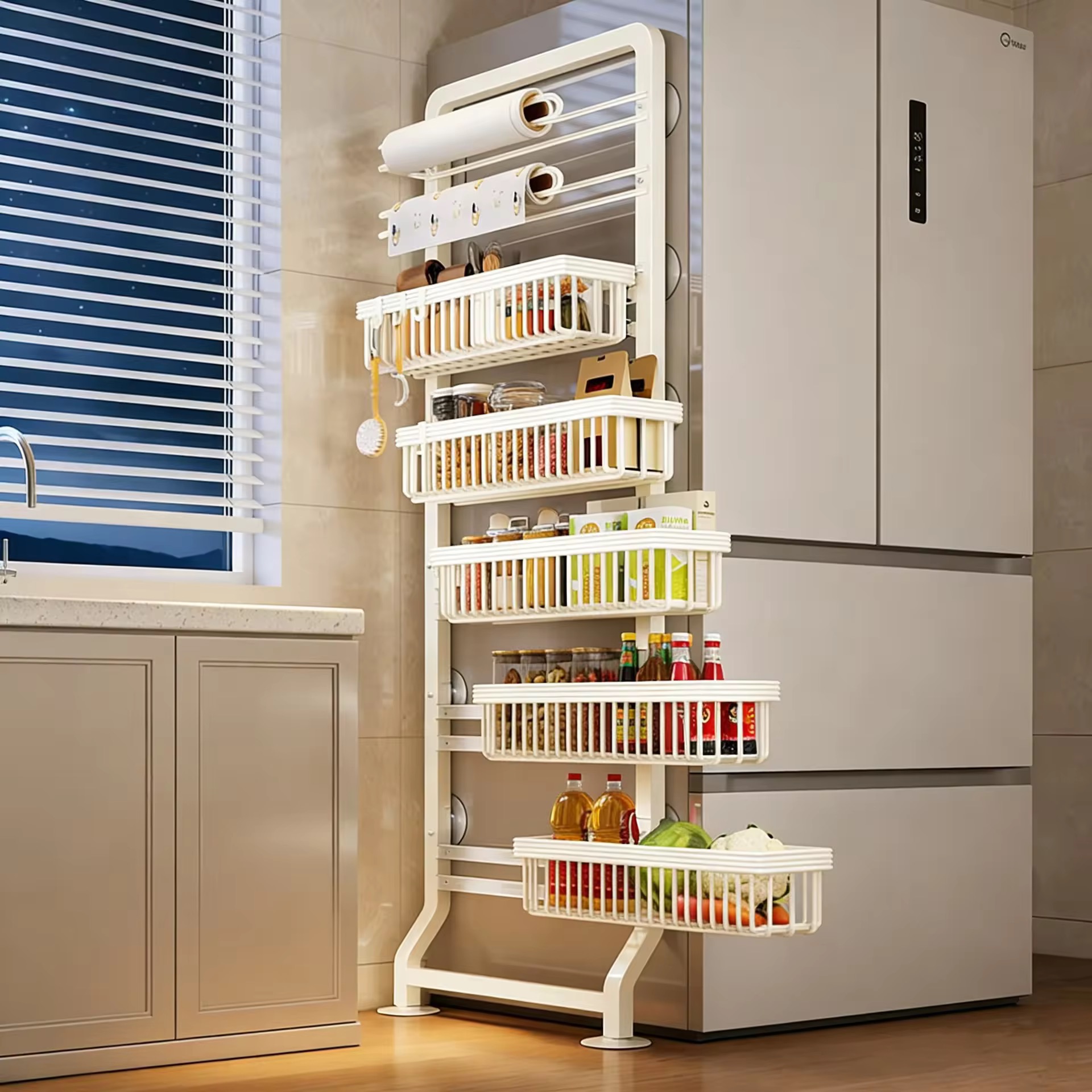 Commercial Kitchen Wall Shelves - Узкая выдвижная полка-органайзер для хранения в