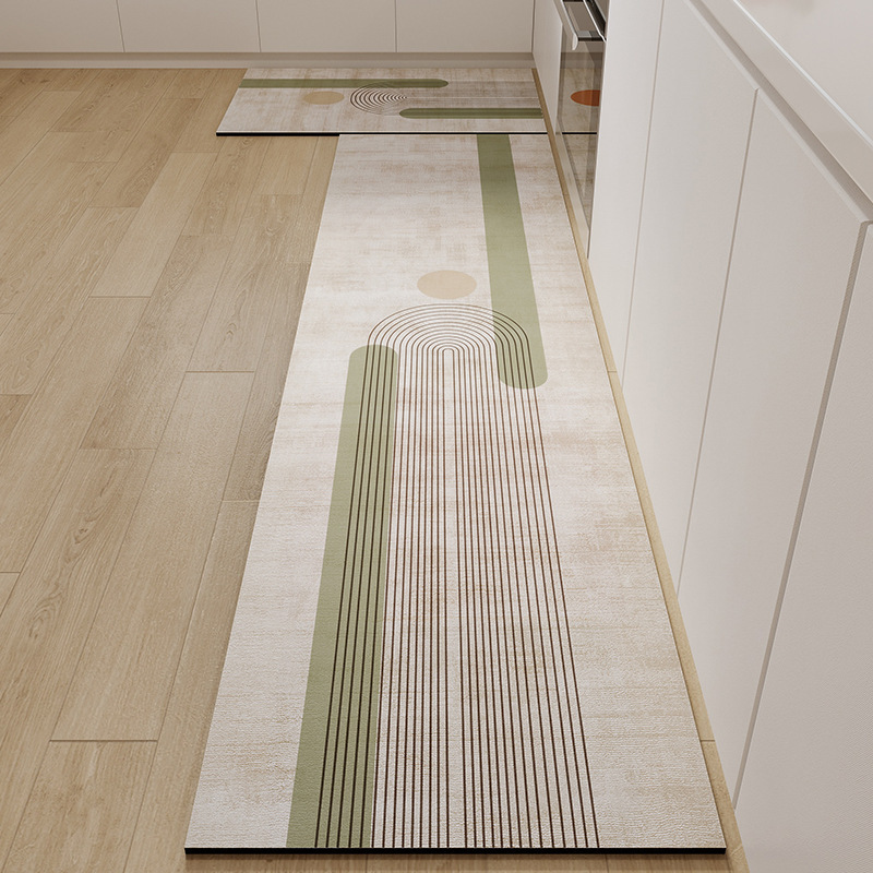 Kitchen Flooring Commercial - Минималистичный геометрический коврик из диатомовой земли