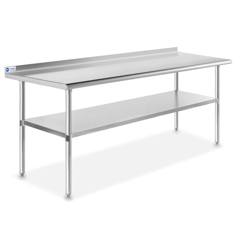 Commercial Kitchen Backsplash - Стол для подготовки продуктов из нержавеющей