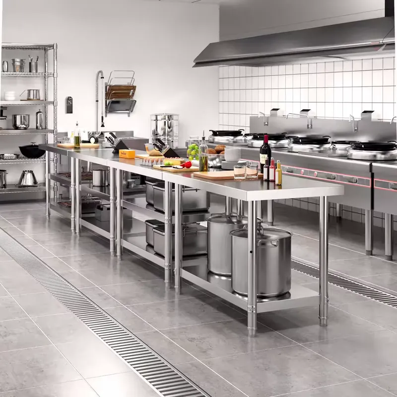 Коммерческий кухонный стол из  – обзор и цена Commercial Kitchen Backsplash