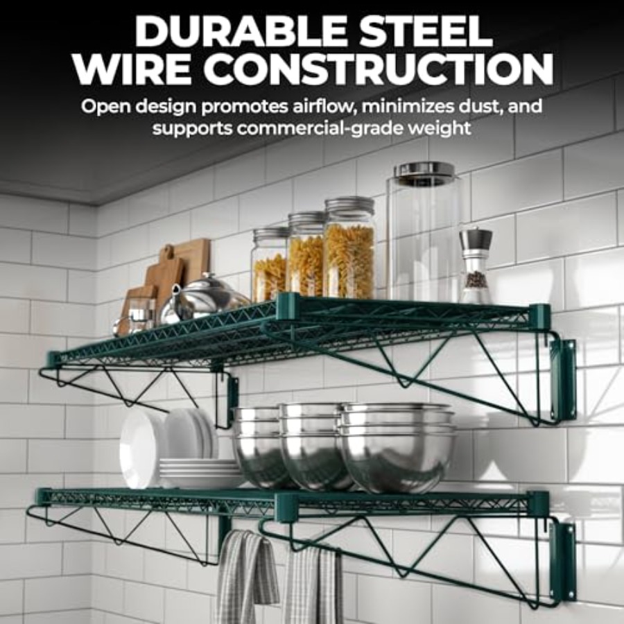 Настенная полка из зеленой про – обзор и цена Commercial Kitchen Wall Shelves