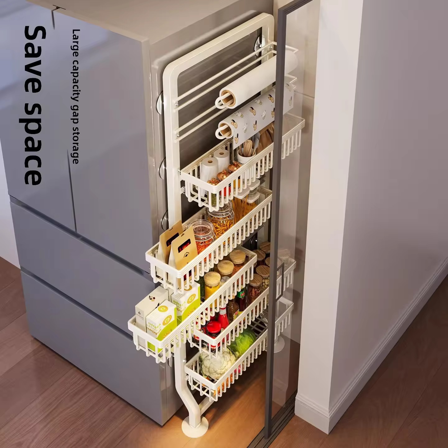 Узкая выдвижная полка-органайз – обзор и цена Commercial Kitchen Wall Shelves