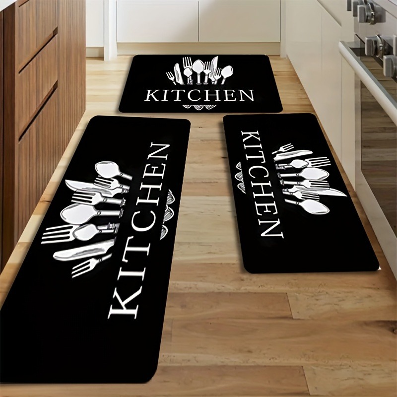 1 шт. черный коврик для кухни, – обзор и цена Kitchen Flooring Commercial