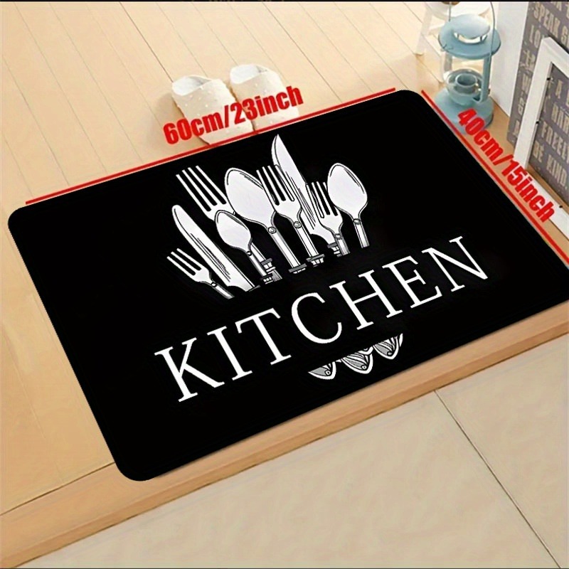 1 шт. черный коврик для кухни, – обзор и цена Kitchen Flooring Commercial