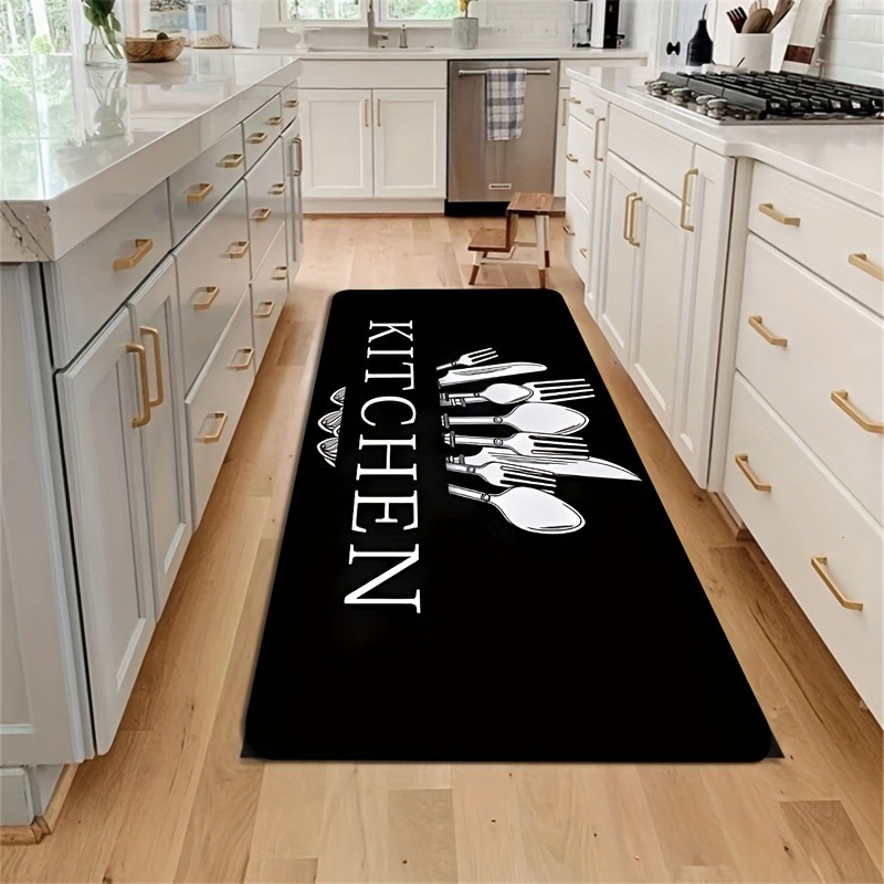 1 шт. черный коврик для кухни, – обзор и цена Kitchen Flooring Commercial