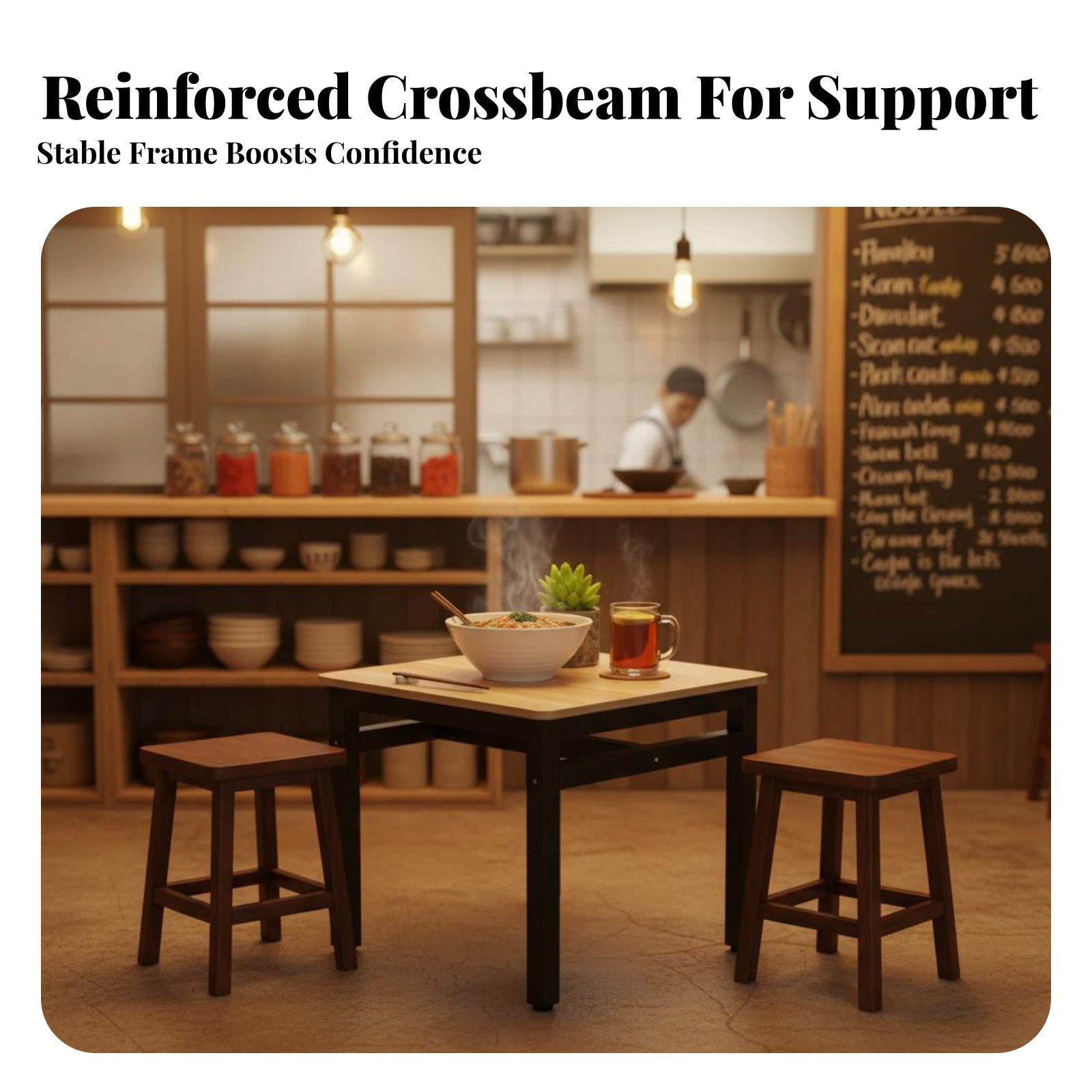 Квадратный стол с 4 стульями,  – обзор и цена Commercial Kitchen Set