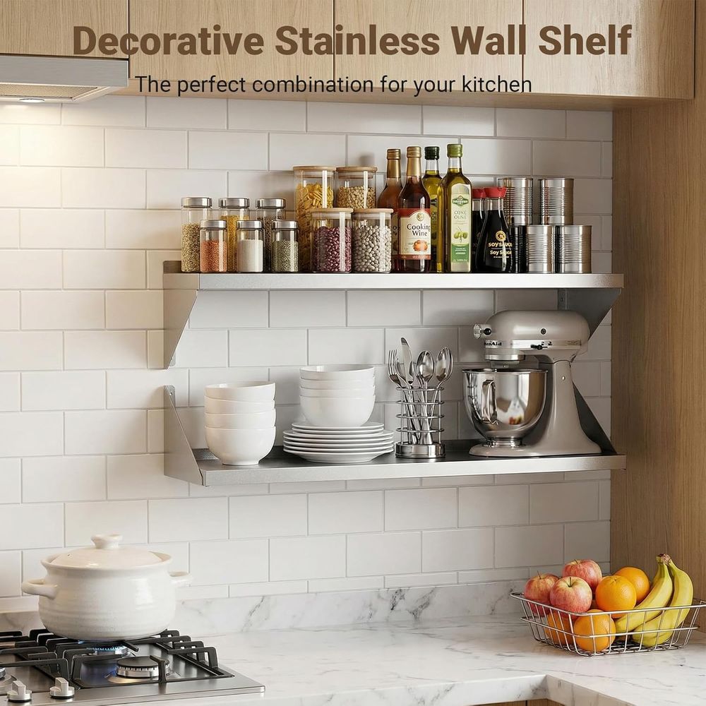 Настенная полка из нержавеющей – обзор и цена Commercial Kitchen Wall Shelves